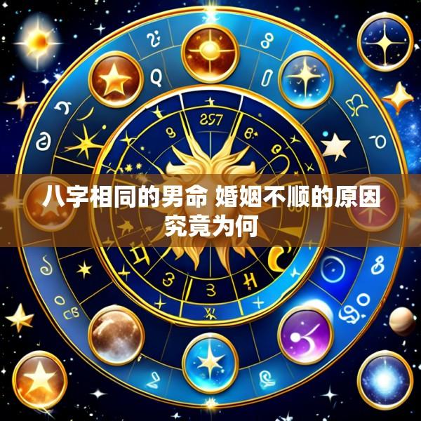 八字相同的男命 婚姻不顺的原因究竟为何