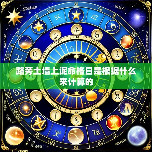 路旁土墙上泥命格日是根据什么来计算的