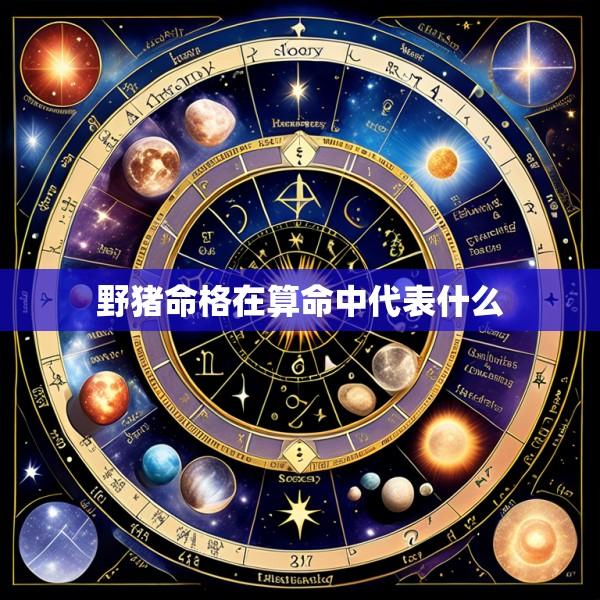 野猪命格在算命中代表什么