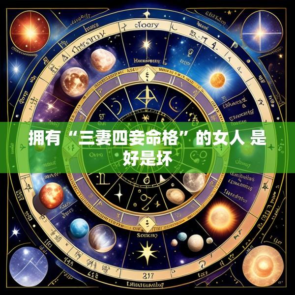 拥有“三妻四妾命格”的女人 是好是坏