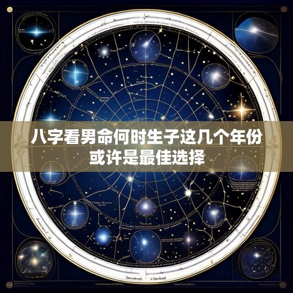 八字看男命何时生子这几个年份或许是最佳选择
