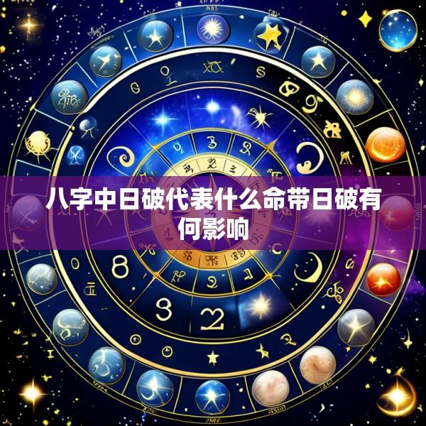 八字中日破代表什么命带日破有何影响