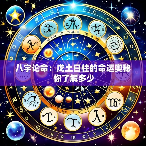 八字论命：戊土日柱的命运奥秘 你了解多少