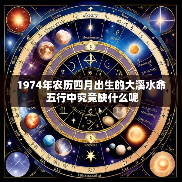 1974年农历四月出生的大溪水命 五行中究竟缺什么呢