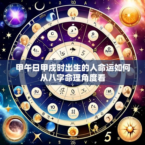 甲午日甲戌时出生的人命运如何从八字命理角度看
