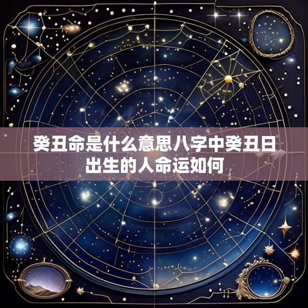 癸丑命是什么意思八字中癸丑日出生的人命运如何