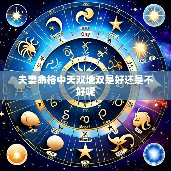 夫妻命格中天双地双是好还是不好呢