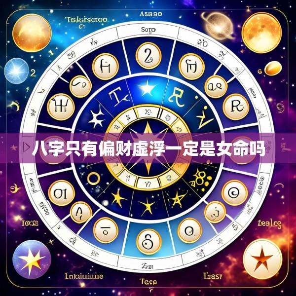 八字只有偏财虚浮一定是女命吗