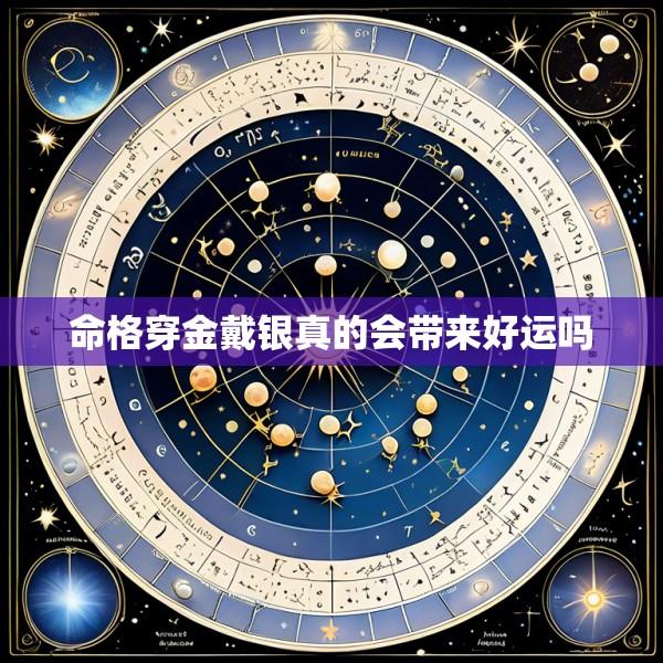 命格穿金戴银真的会带来好运吗