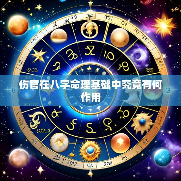 伤官在八字命理基础中究竟有何作用