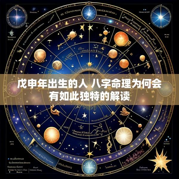 戊申年出生的人 八字命理为何会有如此独特的解读
