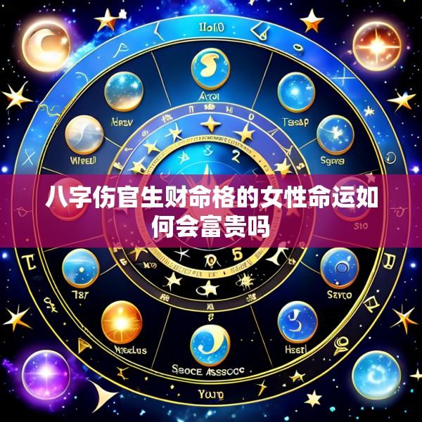 八字伤官生财命格的女性命运如何会富贵吗