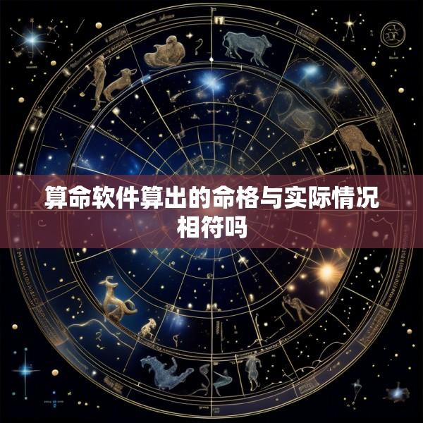 算命软件算出的命格与实际情况相符吗