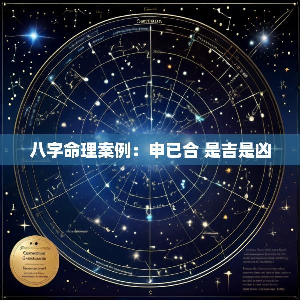 八字命理案例：申已合 是吉是凶