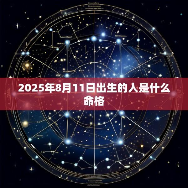2025年8月11日出生的人是什么命格