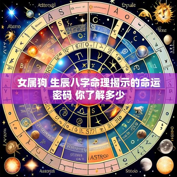 女属狗 生辰八字命理揭示的命运密码 你了解多少