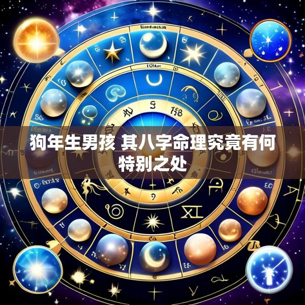 狗年生男孩 其八字命理究竟有何特别之处