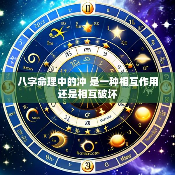 八字命理中的冲 是一种相互作用还是相互破坏