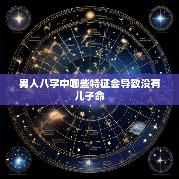 男人八字中哪些特征会导致没有儿子命
