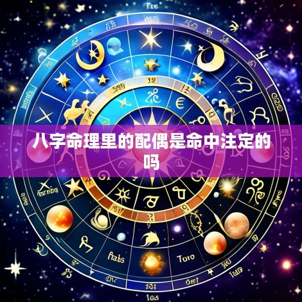 八字命理里的配偶是命中注定的吗