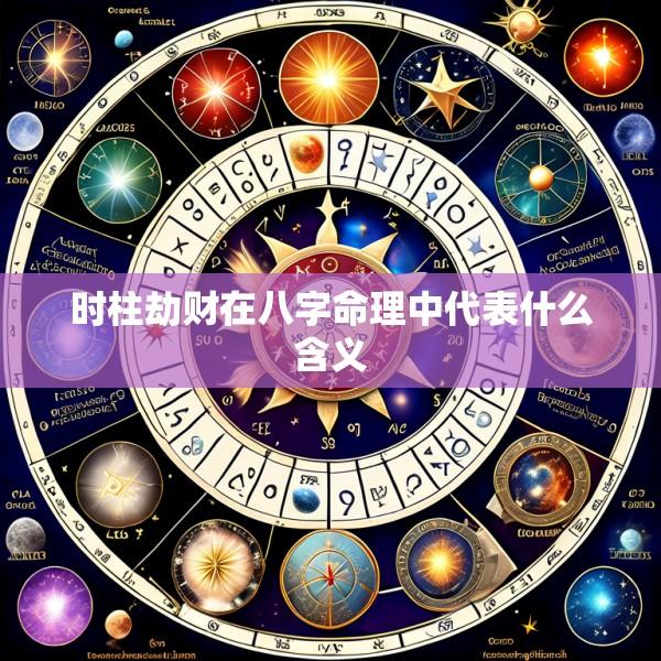 时柱劫财在八字命理中代表什么含义
