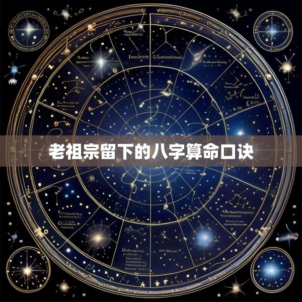 老祖宗留下的八字算命口诀