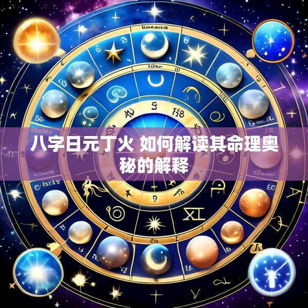 八字日元丁火 如何解读其命理奥秘的解释