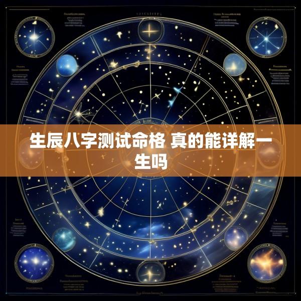 生辰八字测试命格 真的能详解一生吗