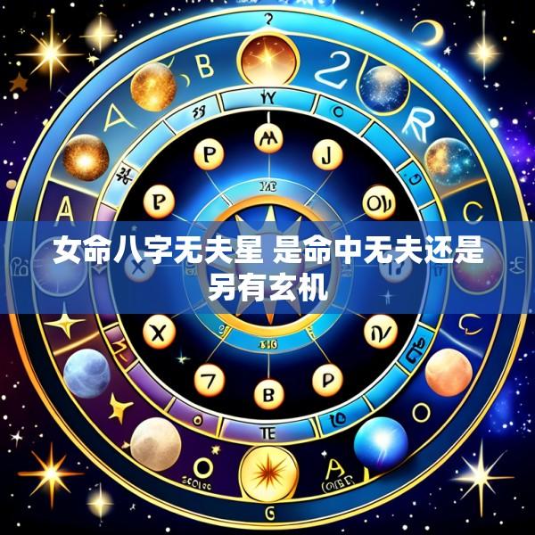 女命八字无夫星 是命中无夫还是另有玄机