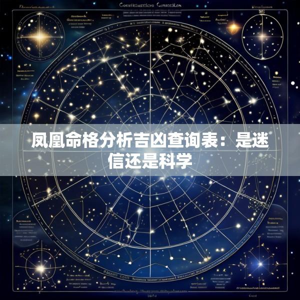 凤凰命格分析吉凶查询表：是迷信还是科学