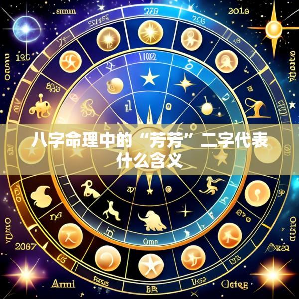 八字命理中的“芳芳”二字代表什么含义