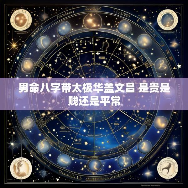 男命八字带太极华盖文昌 是贵是贱还是平常
