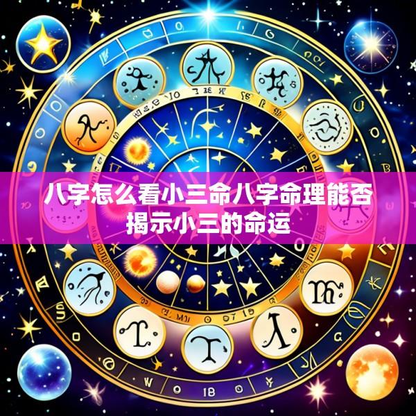 八字怎么看小三命八字命理能否揭示小三的命运