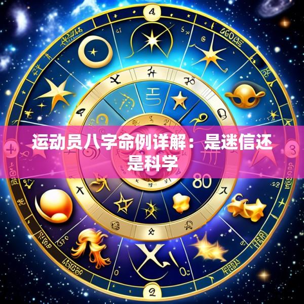 运动员八字命例详解：是迷信还是科学