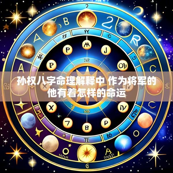 孙权八字命理解释中 作为将军的他有着怎样的命运