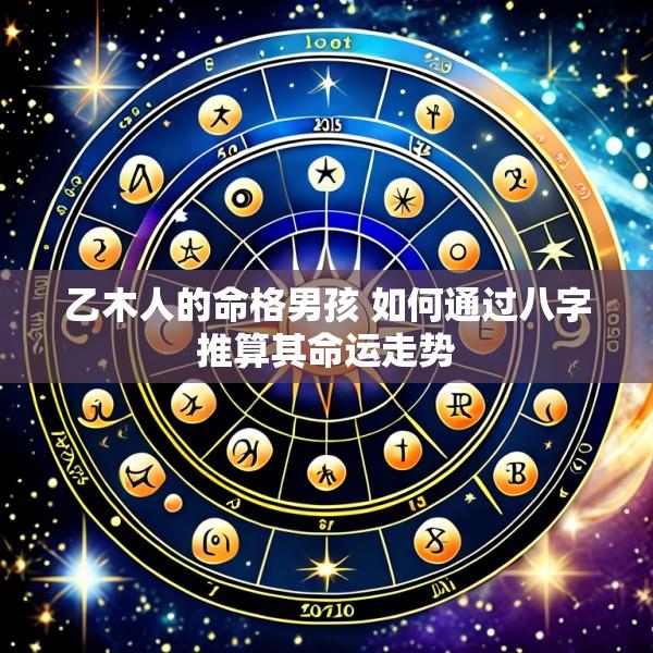 乙木人的命格男孩 如何通过八字推算其命运走势