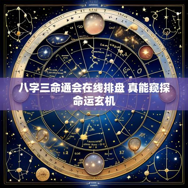 八字三命通会在线排盘 真能窥探命运玄机