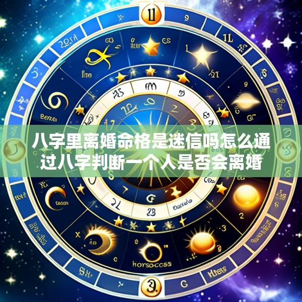 八字里离婚命格是迷信吗怎么通过八字判断一个人是否会离婚