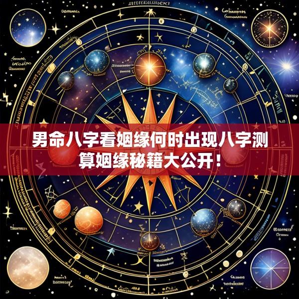 男命八字看姻缘何时出现八字测算姻缘秘籍大公开！