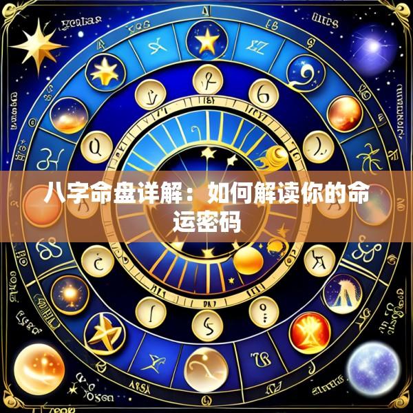 八字命盘详解：如何解读你的命运密码