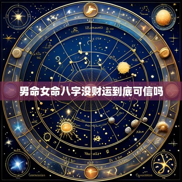 男命女命八字没财运到底可信吗