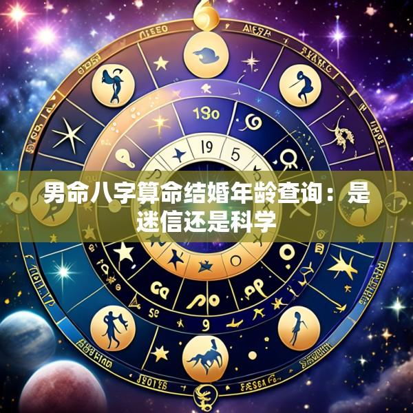 男命八字算命结婚年龄查询：是迷信还是科学
