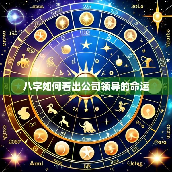 八字如何看出公司领导的命运