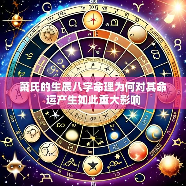萧氏的生辰八字命理为何对其命运产生如此重大影响