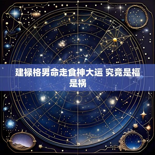 建禄格男命走食神大运 究竟是福是祸