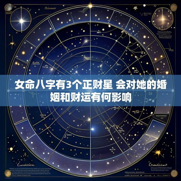 女命八字有3个正财星 会对她的婚姻和财运有何影响