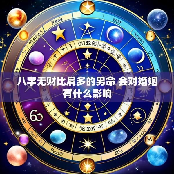 八字无财比肩多的男命 会对婚姻有什么影响