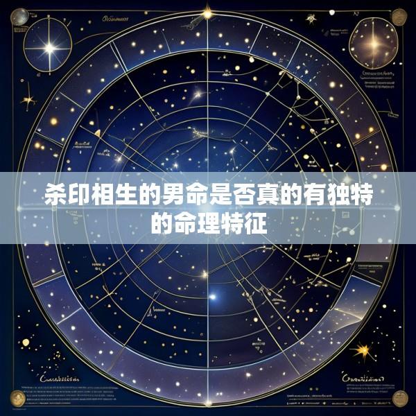 杀印相生的男命是否真的有独特的命理特征