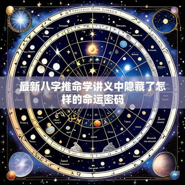 最新八字推命学讲义中隐藏了怎样的命运密码