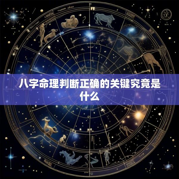 八字命理判断正确的关键究竟是什么